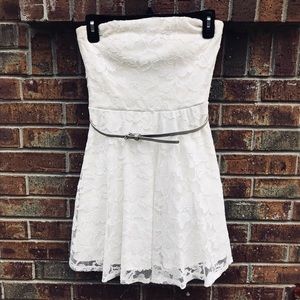 White Gold Lace Dress
